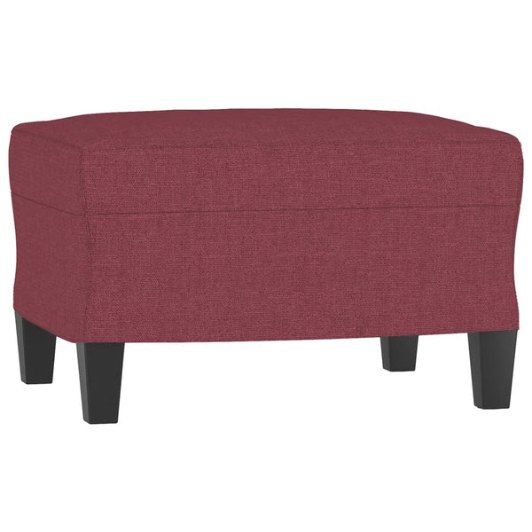 vidaXL 3-Piece Sofa Set with Cushions Wine Red Fabric