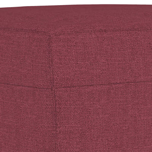 vidaXL 3-Piece Sofa Set with Cushions Wine Red Fabric