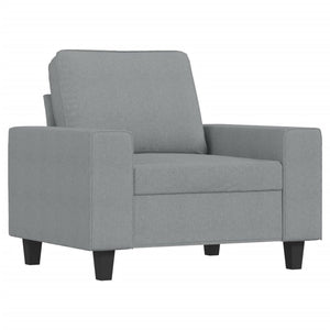 vidaXL 4-piece Sofa Set Light Grey Fabric