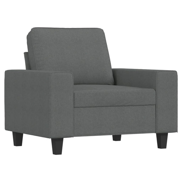 vidaXL 4-Piece Sofa Set Dark Grey Fabric