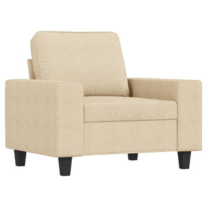vidaXL 4-Piece Sofa Set Cream Fabric
