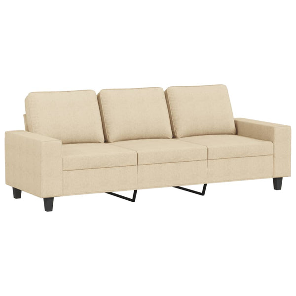 vidaXL 4-Piece Sofa Set Cream Fabric