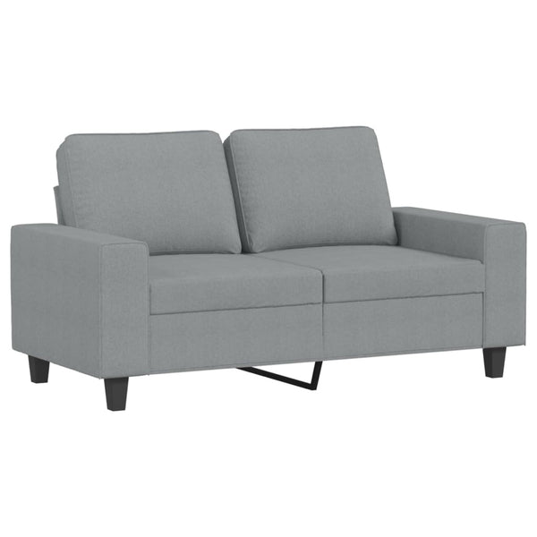 vidaXL 2-Seater Sofa Set Light Grey Fabric