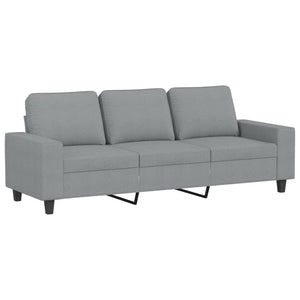 vidaXL 2-Seater Sofa Set Light Grey Fabric