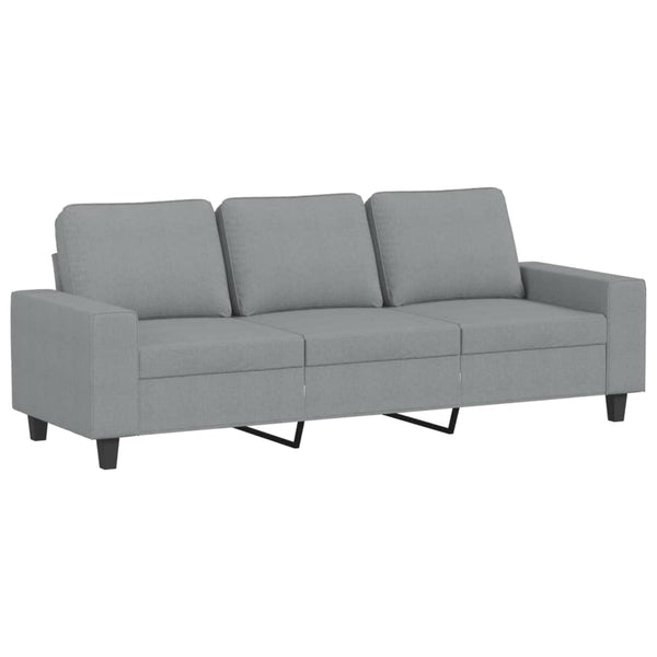 vidaXL 2-Seater Sofa Set Light Grey Fabric