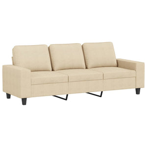vidaXL 2-piece Sofa Set Cream Fabric