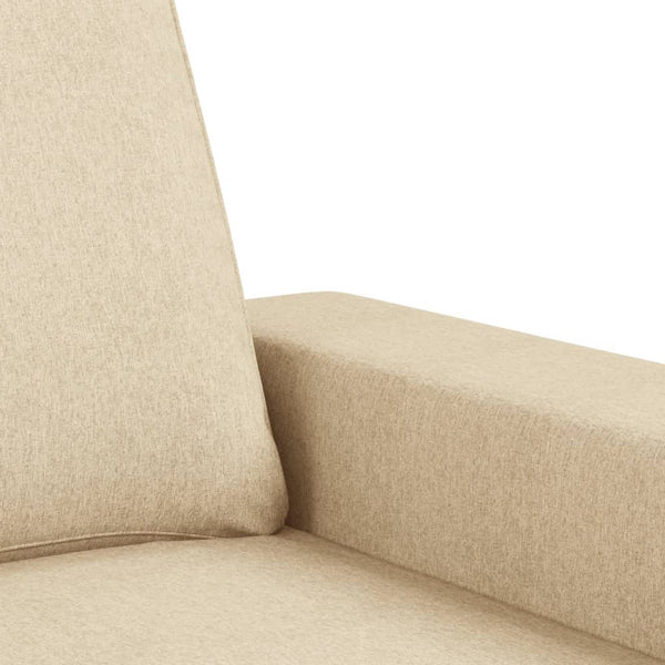 vidaXL 2-piece Sofa Set Cream Fabric