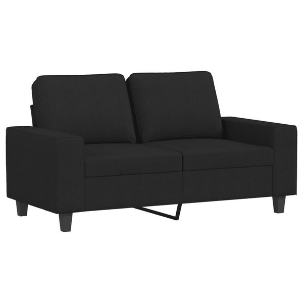 vidaXL 2-Seater Sofa Set Black Fabric