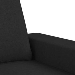 vidaXL 2-Seater Sofa Set Black Fabric