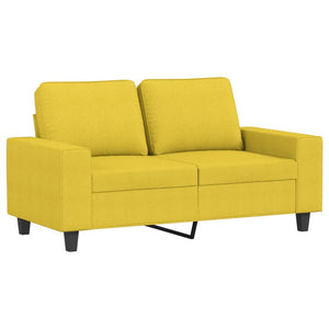 vidaXL 2-Seater Sofa Set Light Yellow Fabric