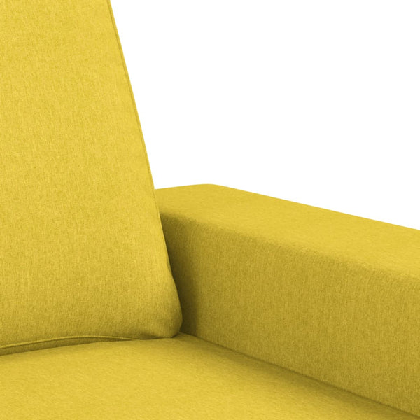 vidaXL 2-Seater Sofa Set Light Yellow Fabric