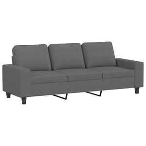 vidaXL 3-Piece Sofa Set Dark Grey Fabric