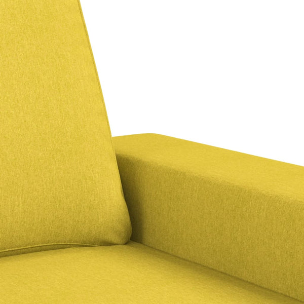 vidaXL 3-Piece Sofa Set Light Yellow Fabric