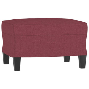 vidaXL 3-Piece Sofa Set Wine Red Fabric