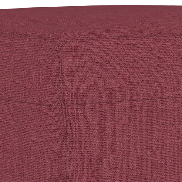 vidaXL 3-Piece Sofa Set Wine Red Fabric