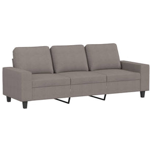 vidaXL 3-Piece Sofa Set Taupe Fabric