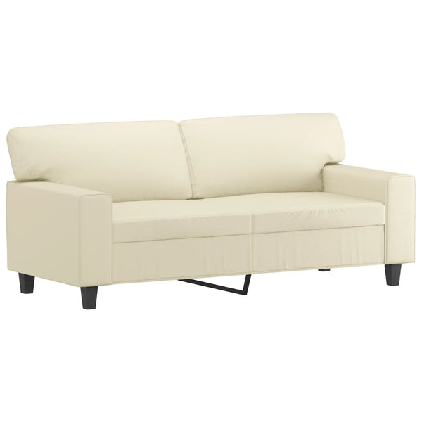 vidaXL 2-Piece Sofa Set Cream Artificial Leather