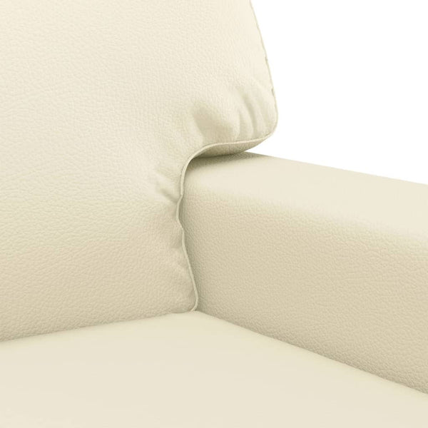 vidaXL 2-Piece Sofa Set Cream Artificial Leather