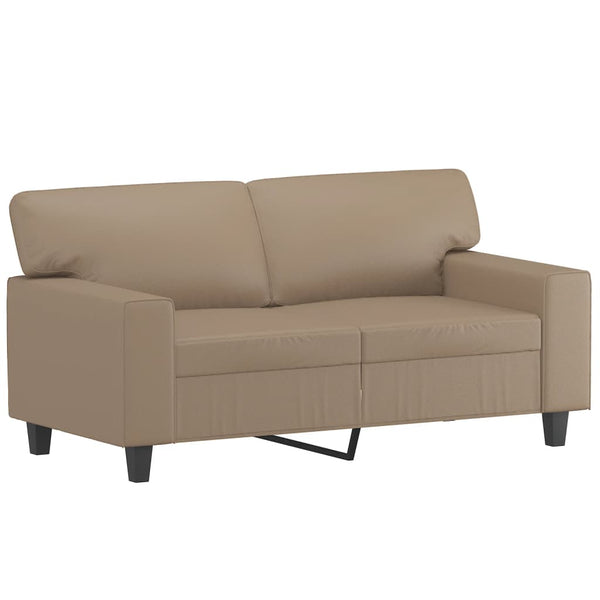 vidaXL 3-Piece Sofa Set Cappuccino Brown Faux Leather