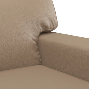 vidaXL 3-Piece Sofa Set Cappuccino Brown Faux Leather