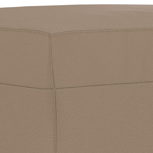 vidaXL 3-Piece Sofa Set Cappuccino Brown Faux Leather