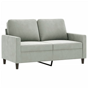 vidaXL 4-piece Sofa Set Light Grey Velvet
