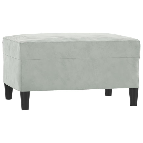 vidaXL 4-piece Sofa Set Light Grey Velvet