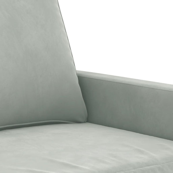 vidaXL 4-piece Sofa Set Light Grey Velvet