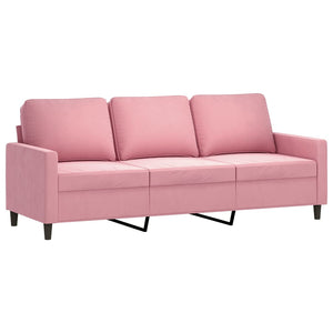 vidaXL 4-Piece Sofa Set Pink Velvet