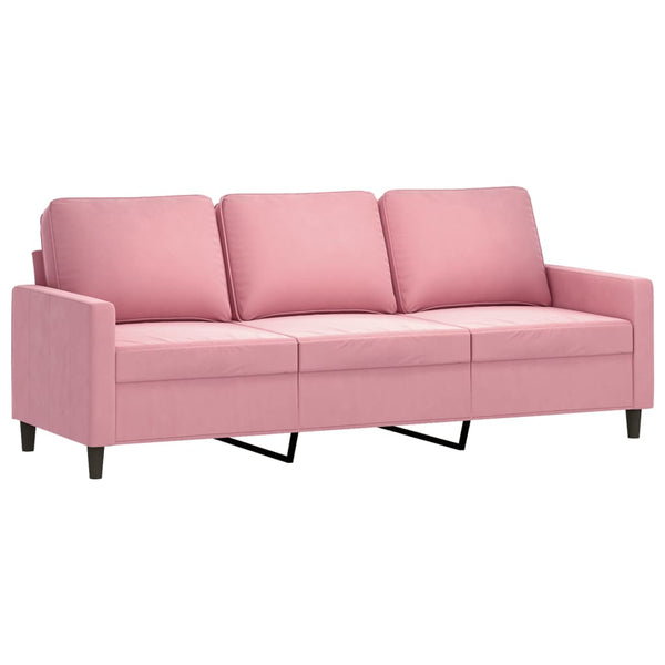 vidaXL 4-Piece Sofa Set Pink Velvet