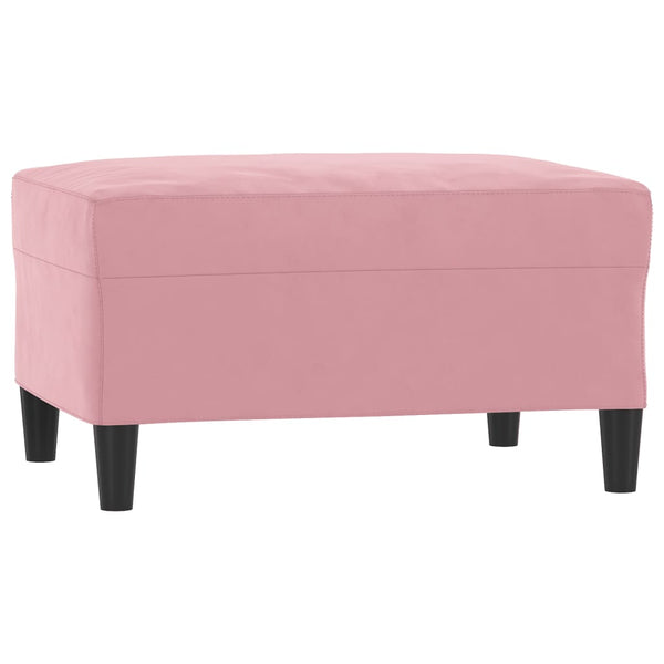 vidaXL 4-Piece Sofa Set Pink Velvet