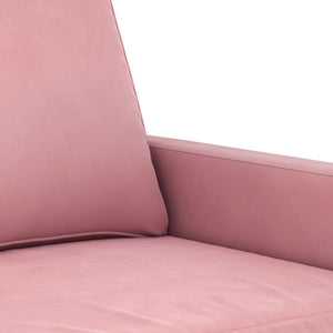 vidaXL 4-Piece Sofa Set Pink Velvet