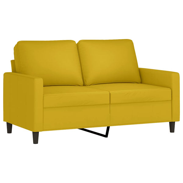 vidaXL 4-Piece Sofa Set Yellow Velvet