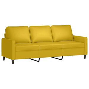 vidaXL 4-Piece Sofa Set Yellow Velvet