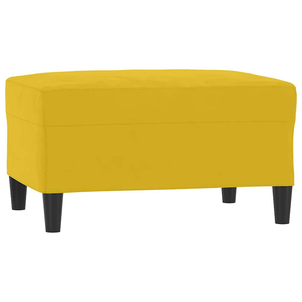 vidaXL 4-Piece Sofa Set Yellow Velvet