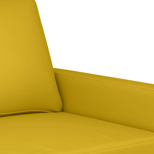 vidaXL 4-Piece Sofa Set Yellow Velvet
