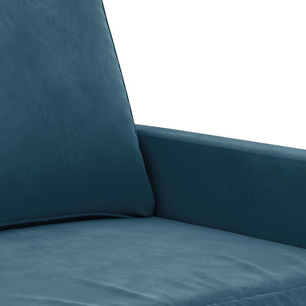 vidaXL 4-Piece Sofa Set Blue Velvet