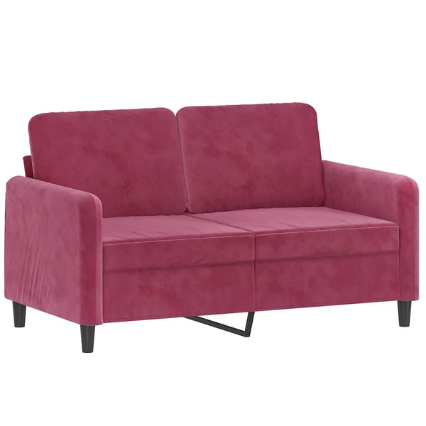 vidaXL 3-Piece Sofa Set Wine Red Velvet