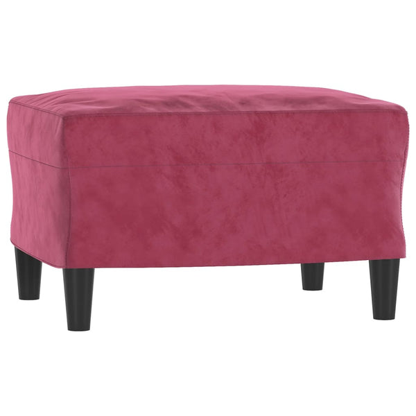 vidaXL 3-Piece Sofa Set Wine Red Velvet