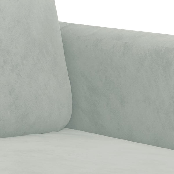 vidaXL 2-piece Sofa Set Light Grey Velvet