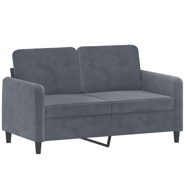 vidaXL 2-piece Sofa Set Dark Grey Velvet