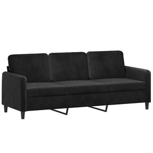 vidaXL 2-Piece Sofa Set Black Velvet