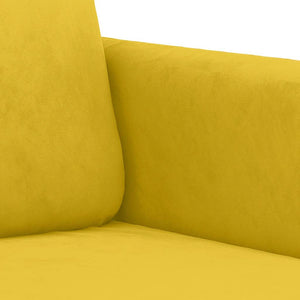 vidaXL 2-Seater Sofa Set Yellow Velvet