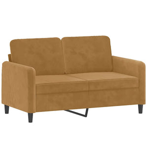 vidaXL 2-Piece Sofa Set Brown Velvet