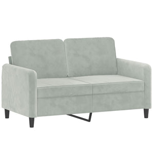 vidaXL 3-Piece Sofa Set Light Grey Velvet