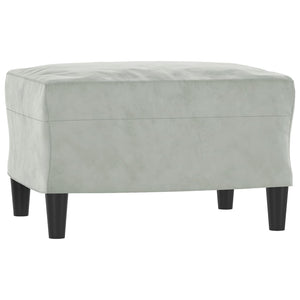 vidaXL 3-Piece Sofa Set Light Grey Velvet