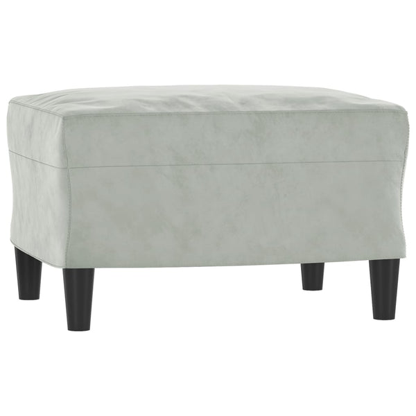vidaXL 3-Piece Sofa Set Light Grey Velvet