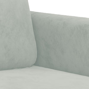 vidaXL 3-Piece Sofa Set Light Grey Velvet