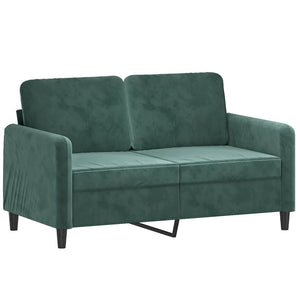 vidaXL 3-Piece Sofa Set Dark Green Velvet