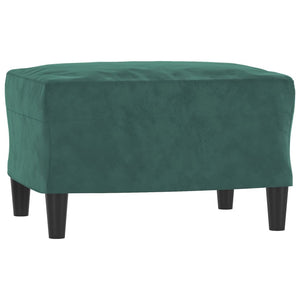 vidaXL 3-Piece Sofa Set Dark Green Velvet